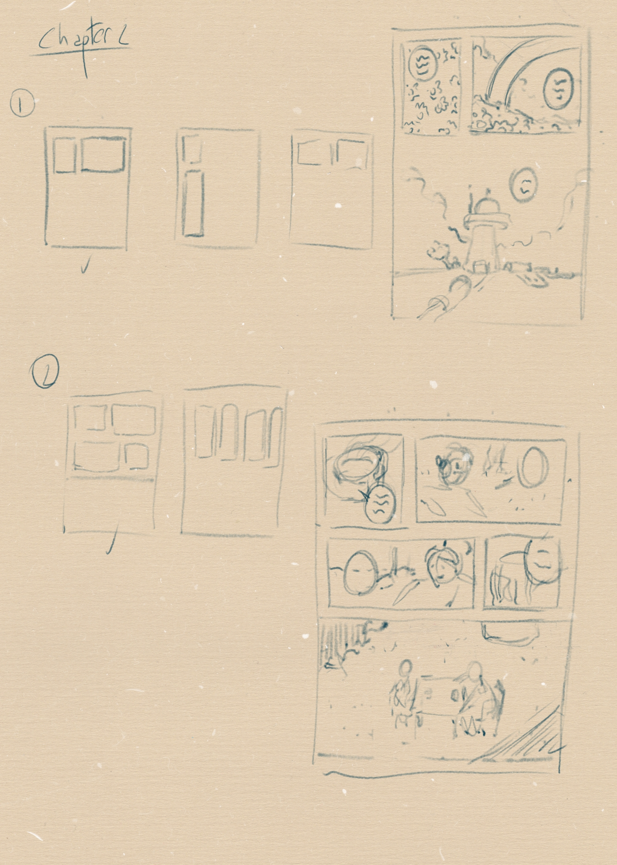 Sketches of two pages of chapter 1.2